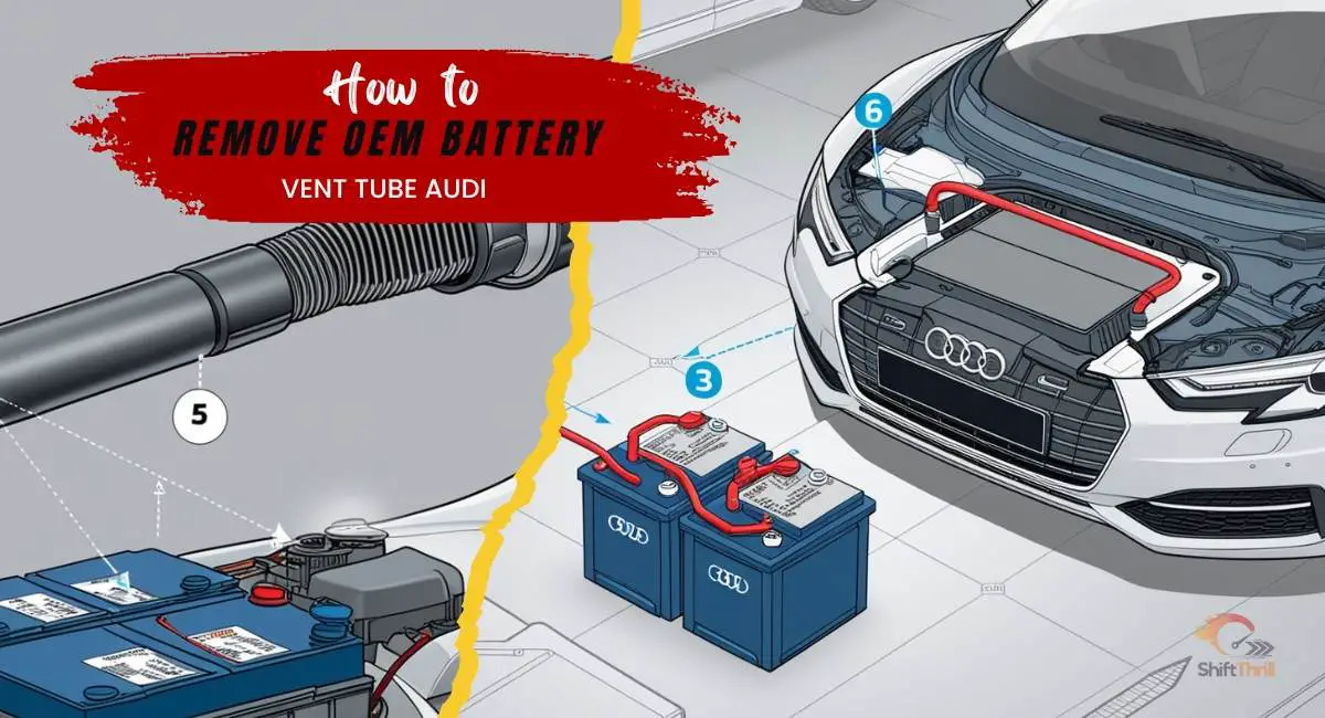 how to remove oem battery vent tube audi