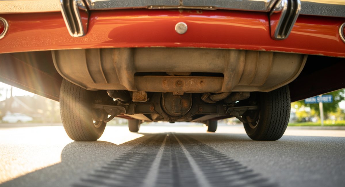 view from under the car